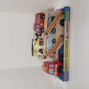 Melissa & Doug classic toy Emergency Vehicle Carrier NEW 3+